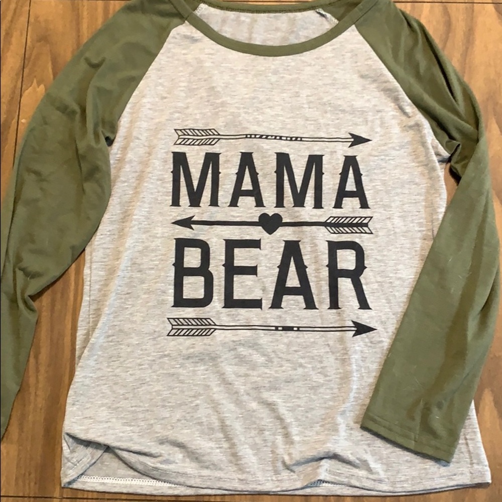 Mama bear baseball tee